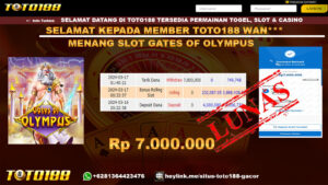 Bukti Jp Kemenangan Gates Of Olympus Toto188 17 Maret 2024