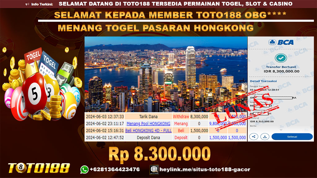 Bykti jp kemenangan Tpgel pasaran hongkong 3 juni 2024