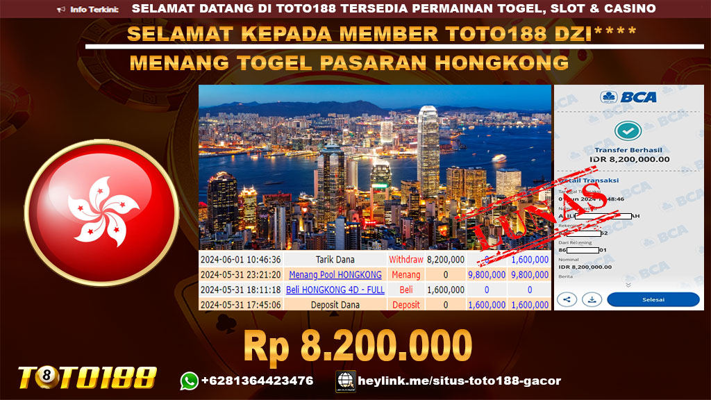 Bukti jp kemenangan togel pasaran hongkong 01 juni 2024